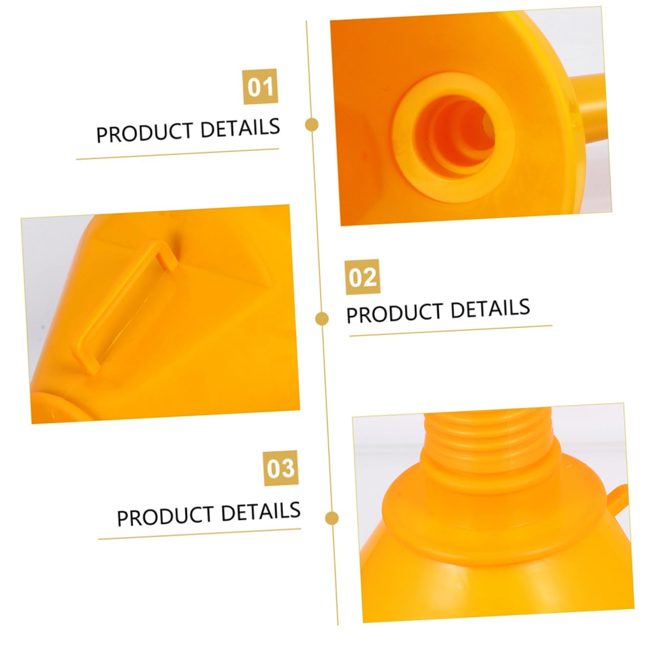 Gatuida 4pezzi Imbuto Carburante Professionale Imbuto Per Motore Design Antileakage Compatibile Con Auto e Riempimento Veloce e Pratico Colore Arancione