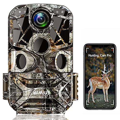 WiMiUS H8 WiFi Trail Camera【2021 Upgraded】 24MP 1296P HD Hunting Game Trail Cam with APP Control, TV Transfer, Night Vision Waterproof Motion Activated, 0.3s Trigger Time, for Wildlife Monitoring