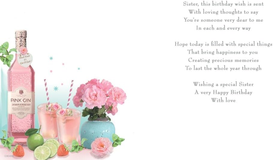 Birthday Card Sister - 9 x 6 inches - Regal Publishing, C80452