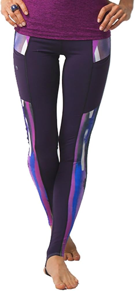 Stirrup Leggings with Phone Pocket (X-Small, Abstract Eggplant)