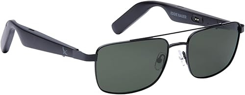 Miniatura 7 de Eddie Bauer - Anteojos inteligentes para hombres con Bluetooth, anteojos inteligentes con lentes polarizadas UV400, altavoces de oreja abierta y