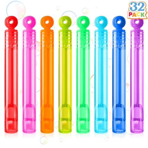 JOYIN 32pcs Mini Bubble Wands, 8 Colors Circles, Bag Fillers, Pri...