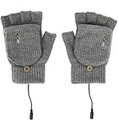 USB Beheizte Handschuhe für Damen und Herren Full & Half Hands Beheizte Fingerlose Handschuhe Dop...