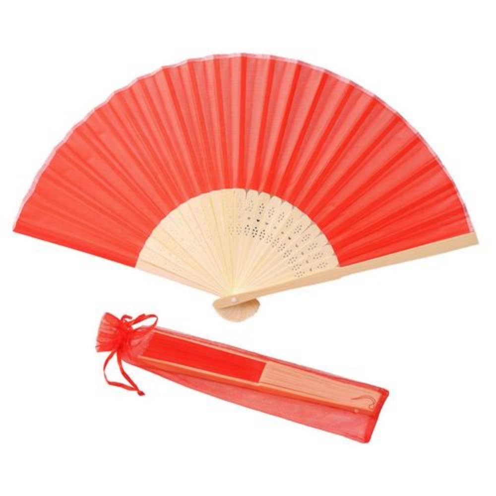 jifu Ventagli pieghevoli personalizzati in bambù, in tessuto di seta, per feste, matrimoni, ventagli pieghevoli da parete, ventagli portatili in bambù e tessuto di seta (blu acqua, 40 pezzi)