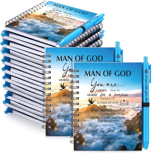 Sabary 20 Sets Father's Day Bulk Gift Man of God Spiral Notebook ...