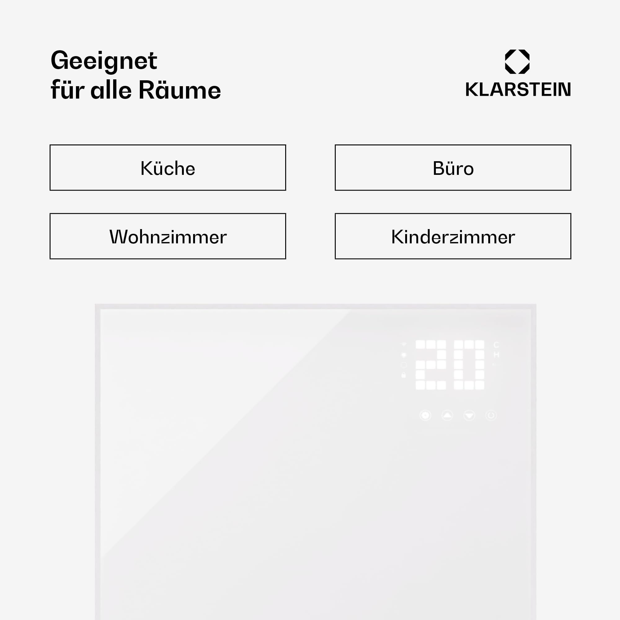 Klarstein Infrarotheizung mit Thermostat, 360W Elektroheizung, Smart Home Bild-Infrarotheizung zur Wandmontage, IR mit App-Steuerung & Erkennung offener Fenster, Feuchtraum Heizkörper CO2-Frei