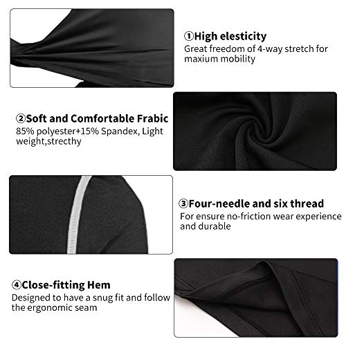 Women's Compression Shirts Long Sleeve Yoga Athletic Sun Shirts Upf 50+ Running Dry-Fit T Shirt Gym Tops 2/3 Pack #TOP3