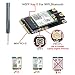 NGFF M.2 Key A+E WiFi Bluetooth Card to Mini PCI-E Converter Adapter Card with MHF4 IPEX4 to IPEX Antenna Converter Intel 3160 3165 7260 7265 8260 8265 9260 AX200 DW1830 BCM943142Y Killer etc