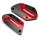 Material: Tapa del depósito del líquido de frenos de la motocicleta Tapa del aceite Fabricada en aluminio CNC 6061 con acabado anodizado.