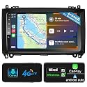 Android Autoradio Wireless CarPlay Android Car for Mercedes-Benz A Class/B Class / W245 Viano Vito W639 Sprinter 8-Core 4G + 64G Car Radio with Screen 9 Inch 4G WiFi Bluetooth RDS Car Radio NAV