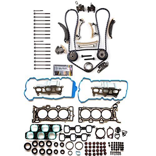LSAILON Auto Parts TK3136 HS26376PT-1 ES72274 Engine Timing Chain Kits Head Gasket Bolts Sets Compatible with 2007-2008 for Buick GMC Saturn