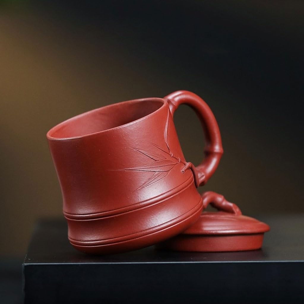 Filiżanki do Matchy Ręcznie robiony kubek do kawy z pokrywką na biurko, kubek do herbaty, zestaw do herbaty Kung Fu, 380 ml, kreatywny design zestaw do herbaty z zaparzaczem