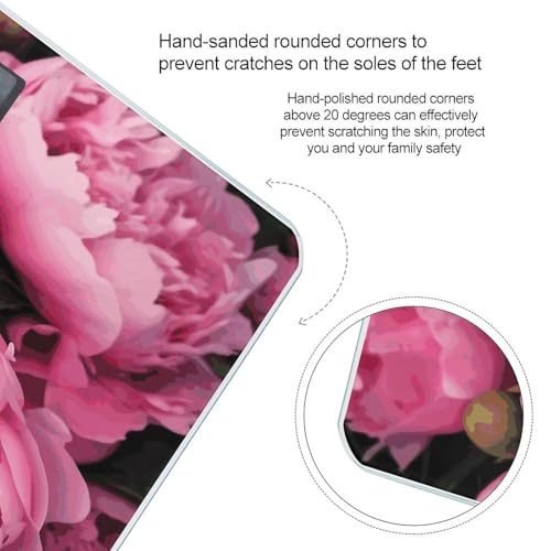 Báscula digital de baño Pink Peony precisa y moderna miniatura 4