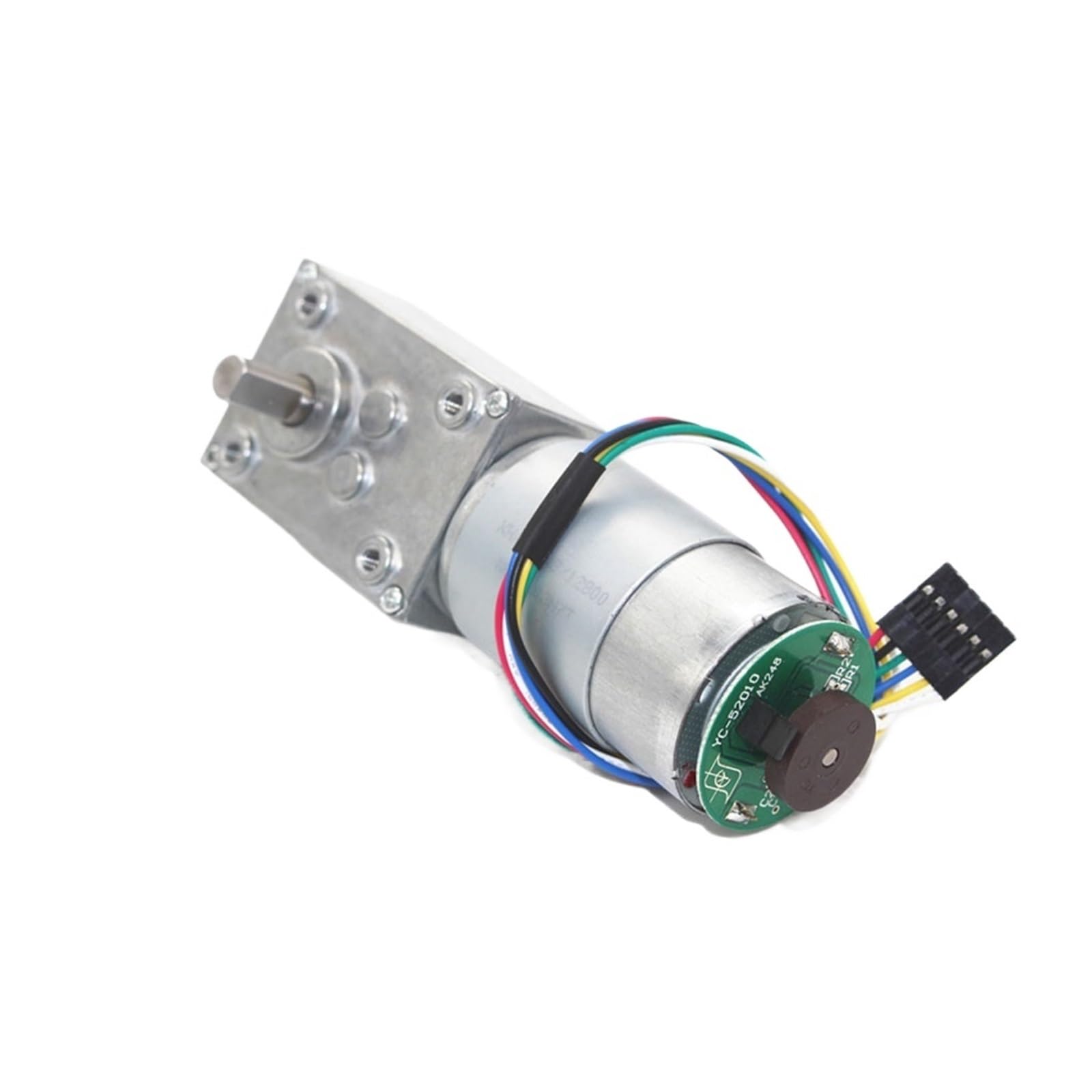 Motore con Encoder 5840-555B Motore con Encoder CC 12V 24V Riduttore a Doppio Albero 12-470 Giri/min Riduttore a Vite Senza fine Motore ad Alta Coppia Elettrodomestici(12RPM_24V)