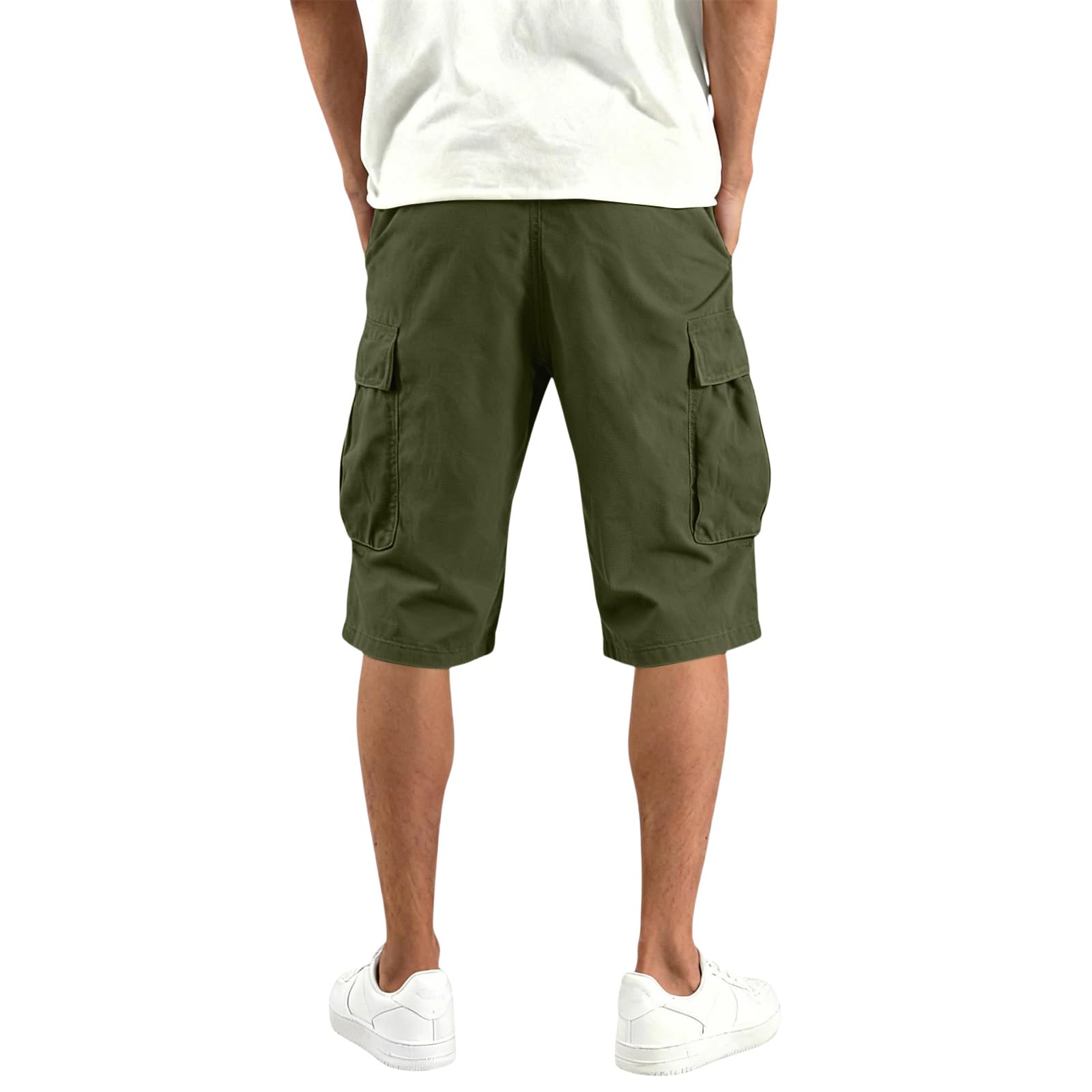 MOKBAY Cargo Short Homme Sport Elastique Militaire Pantacourt Ete Leger Court Shorts Poche Randonnée Chantier Travail Bermudas Bermuda - 5