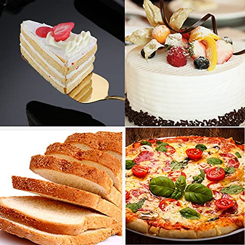 4 Delige Taartschep van Roestvrij Staal, Professioneel Taartmes, Pizza Gepolijst Gekarteld Mes, voor Cakepizza… - Afbeelding 6