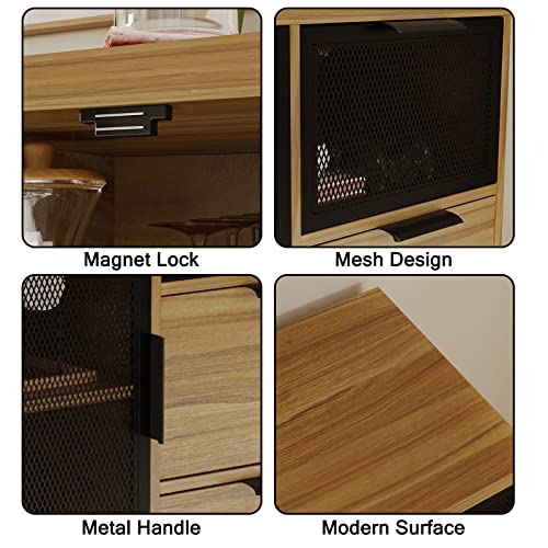 Easyzon Sideboard Buffet Cabinet With Storage, Sideboard Storage Cabinet With Drawers, Door And Adjustable Shelf, Industrial Coffee Bar For Dining Room, Hallway, Kitchen, 31.5L X 15.7W X 34H #TOP6