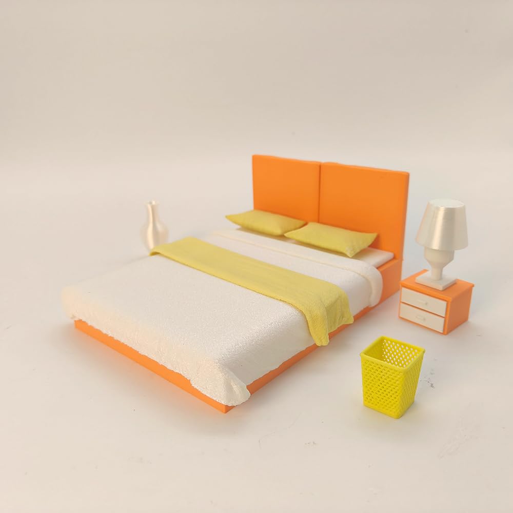 LYTP121001 1/12 wiosna pocałunek chwile wiosna sypialnia druk 3D DIY miniaturowe sceny domek dla lalek kreatywne dekoracje pulpit scenariusze mini modele 30 cm BJD OB lalka
