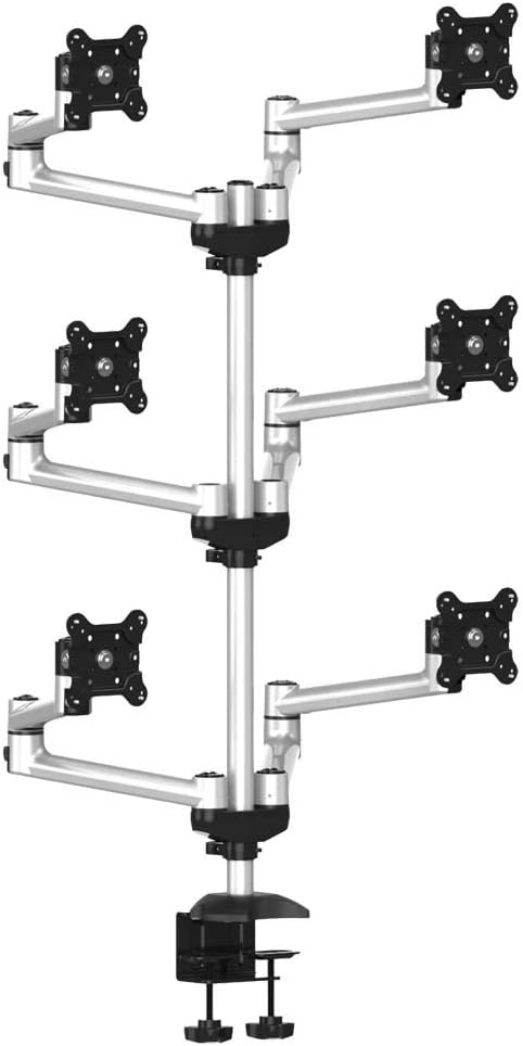 Cotytech 6 Monitor Stand with Quick Release Dual Arms, 3" x 2" (BL-DM142)