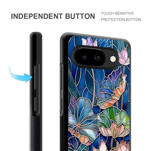 Coque Google Pixel 10A antichoc coque de protection fleurs lotus vitrail - 4