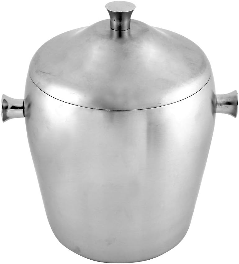 Ruilogod 2L Bar Party Restaurant Drum Shape Dual Walled Bear Ice Bucket with Lid (id: e99 5e9 cce 088 f9d