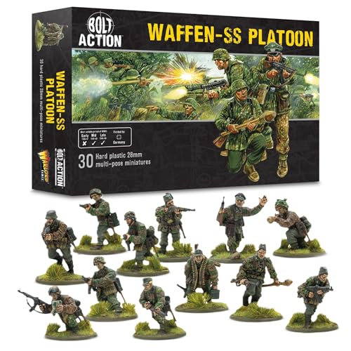 German Waffen SS Infantry - 28mm Scale Plastic Miniatures for Bolt Action