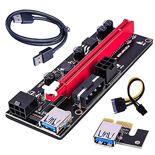 009S 4-Capacitor GPU Riser Adapter PCIE X1 to X16 Extender PCI-E Express Riser Cable for Bitcoin Litecoin ETH Coin Mining (B0B8HHCDTX) Amazon Price History, Amazon Price Tracker