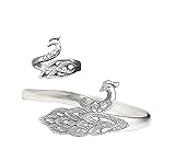 990 Sterling Silver Bracelets And Bangles For Women Solid Phoenix Peacock Opening Adjustable Type El