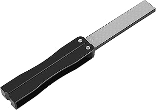 Sharpener Stone, Folding Design Diamond Knife Sharpener, Outdoor Camping Double Sided 400/600# Sharpener Stone Whetstone Stones, Sharpening Stones (Black)