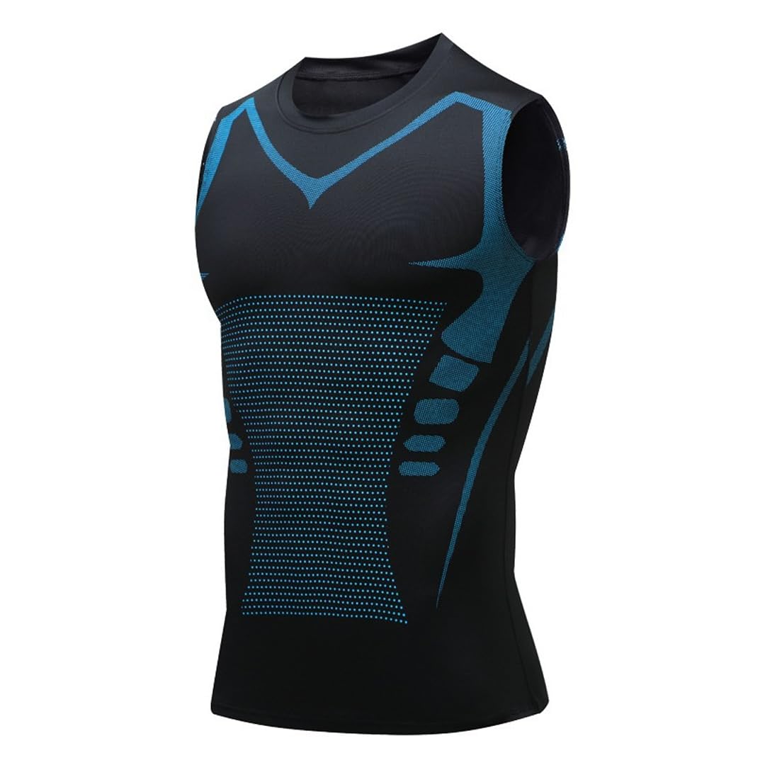 MEIION mavendi Lot de gilets sculptants ioniques pour homme, gainants, en tissu respirant de soie glacée