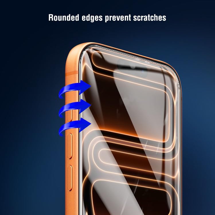 Image of Borderless Premium Tempered Glass Screen Protector Guard For iPhone 17 Pro Max (6.3 Inch, Pack of 1) | Edge to Edge Coverage With Easy to installation kit
