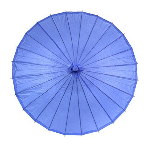 Preisvergleich Produktbild Sogagaga Chinesischer Sonnenschirm, Bambus-Regenschirm, weißer Sonnenschirm, Dunkelblau