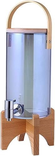 Dispensador de bebidas de vidrio dispensador de bebidas con tapa de madera y mango dispensador de bebidas decorativo con espita boca ancha