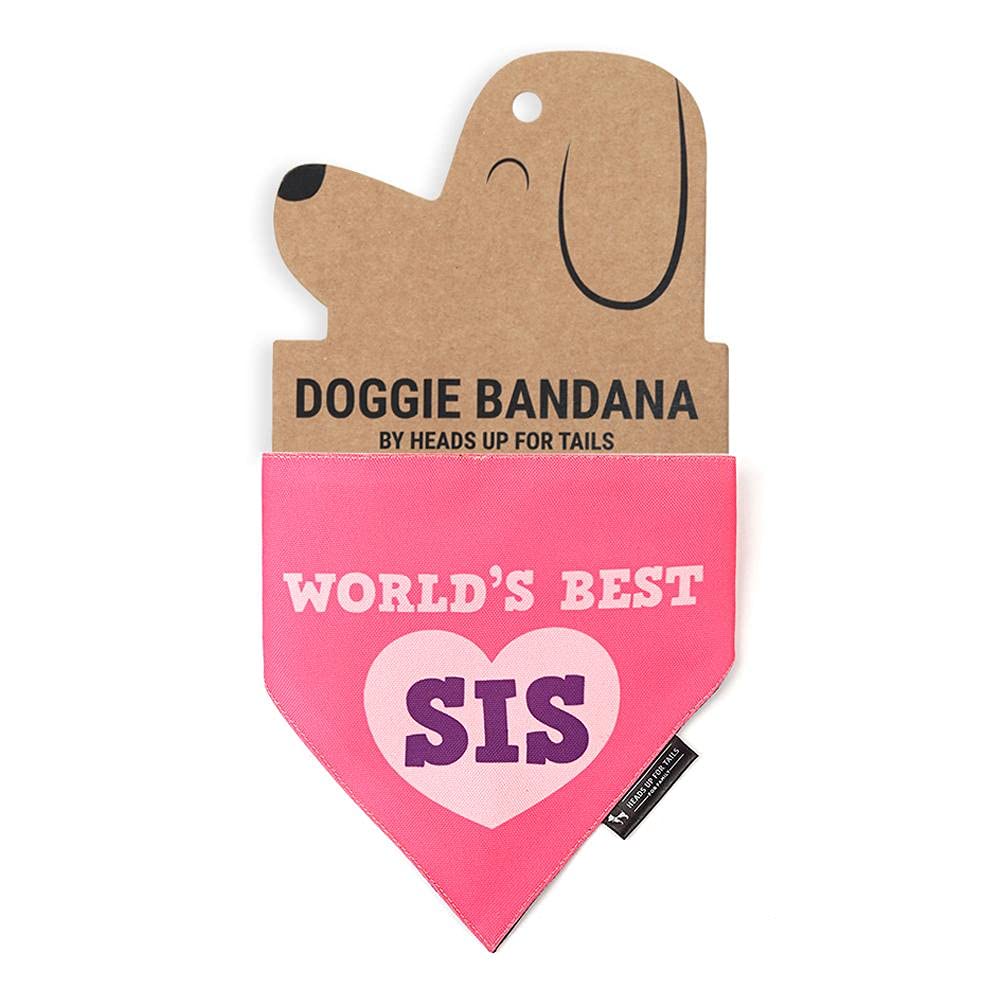 Heads Up For Tails Worlds Best Sis Dog Bandana - L (B0BS1KVX3N) Amazon Price History, Amazon Price Tracker