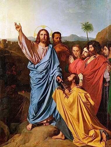 Peinture sur toile Jésus par Ingres pour décoration chambre à coucher zen
