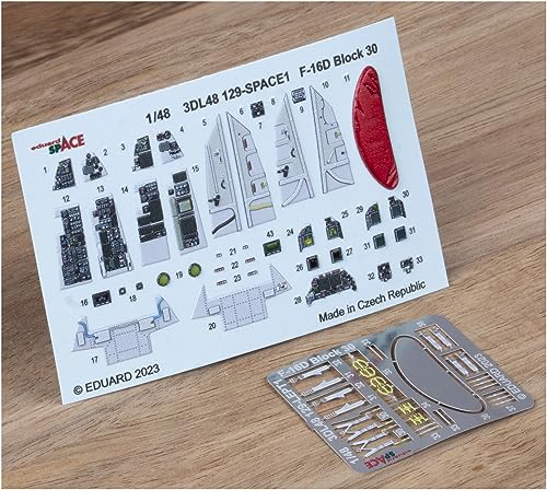 Kit F-16D Block 30 Falcon 1:48 Eduard Space EDU3DL48129 pour maquette Kinetic