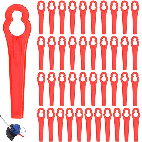 Shinybox Cuchillas de Plástico Cortacésped, 100 Piezas Césped Cuchilla de Repuesto para Cortacésped, Cuchillas de Repuesto de Plástico, Accesorios de Herramientas de Jardín para Césped de Jardín