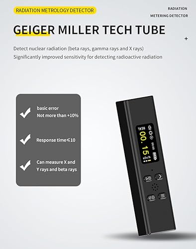 Miniatura 6 de Digital Geiger Counter Detector de radiación nuclear portátil Dosímetro Alfa Beta Gamma Detección de rayos X Detector radiactivo profesional de alta
