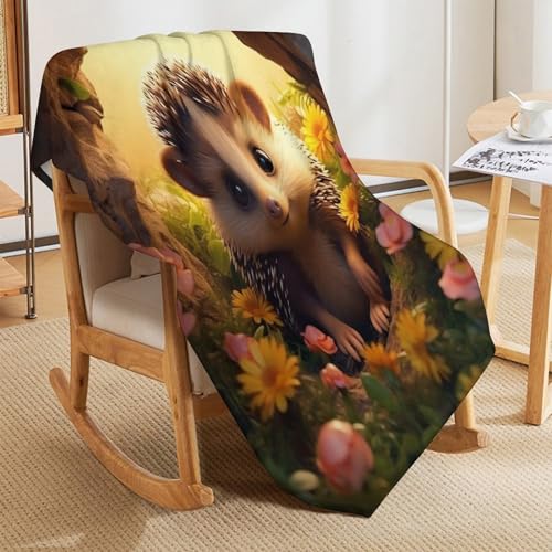 Couverture hérisson 150x200cm douce et lavable pour lit et canapé - 8