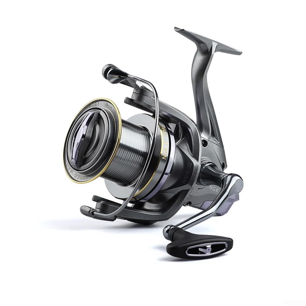Rueda de tiro largo, 8000-14000 17+1 rueda giratoria carrete de aleación de aluminio 4.8:1 Carrete de pesca de alta velocidad