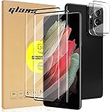 2 Pack Curved Tempered Glass Screen Protector Compatible with Samsung Galaxy S21 Ultra 5G 6.8inch +...