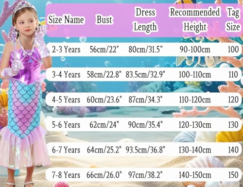 Disfraz de Sirena para Niñas con Accesorios miniatura 6