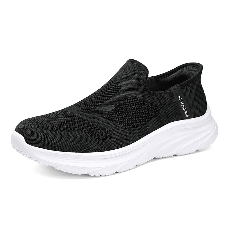 Men's Hands Free Slip On Sneaker Walking Shoes for Mens Dress Casual Comfortable Breathable Hiking Working All-Terrain Ankle Trekking Anti-Slip