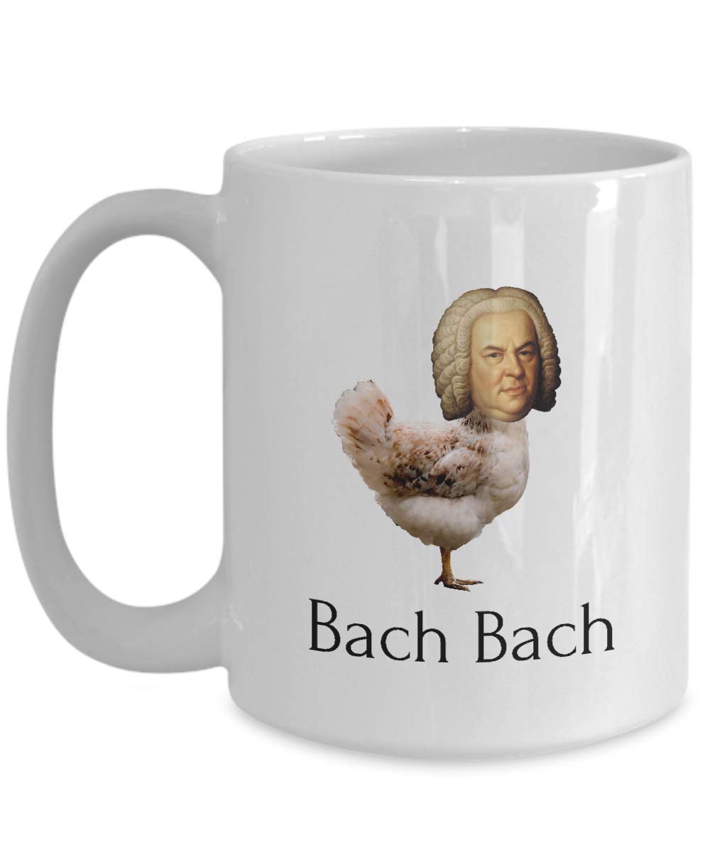 Funny Classical Music Coffee Mug - Bach Bach - Musician Joke Gifts for Music Geeks
