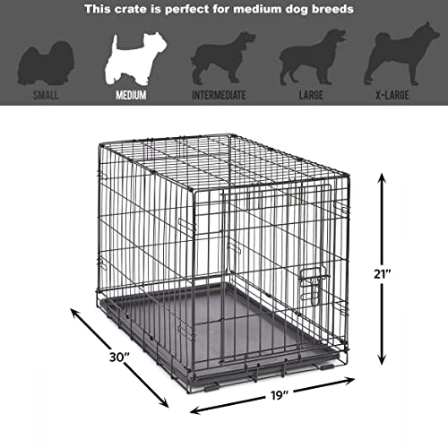 New World Newly Enhanced Single Door 76.2 cm (30-Inch) Dog Crate for Small Dog Breeds; Includes Leak-Proof Pan, Floor Protecting Feet, & New Patented Features; B30 - Image 6