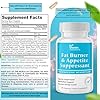 Fat Burner for Women & Men - Appetite Suppressant for Weight Loss - Pills w/Metabolism Booster Thermogenic Weight Loss Supplement - Chromium, Caffeine & Green Tea - 30 Capsules