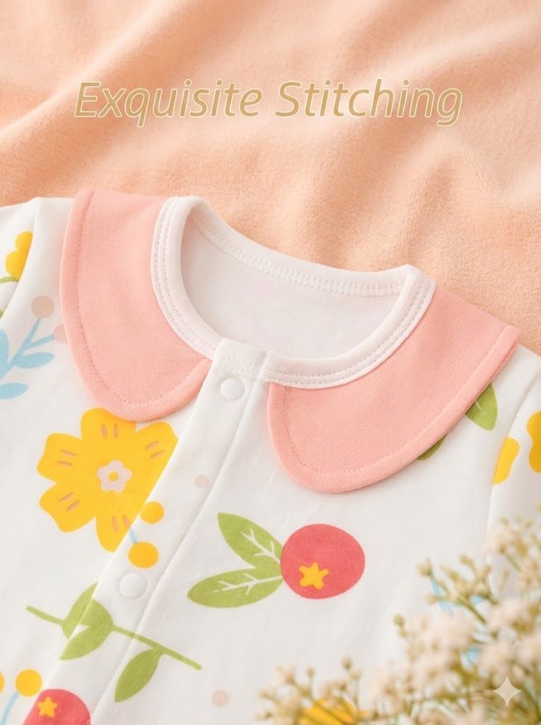 Newborn Baby Girl Clothes Essentials Set (28 Pcs) - Soft Cotton Infant Layette Bundle with Bodysuits, Hats, Mittens - Image 6