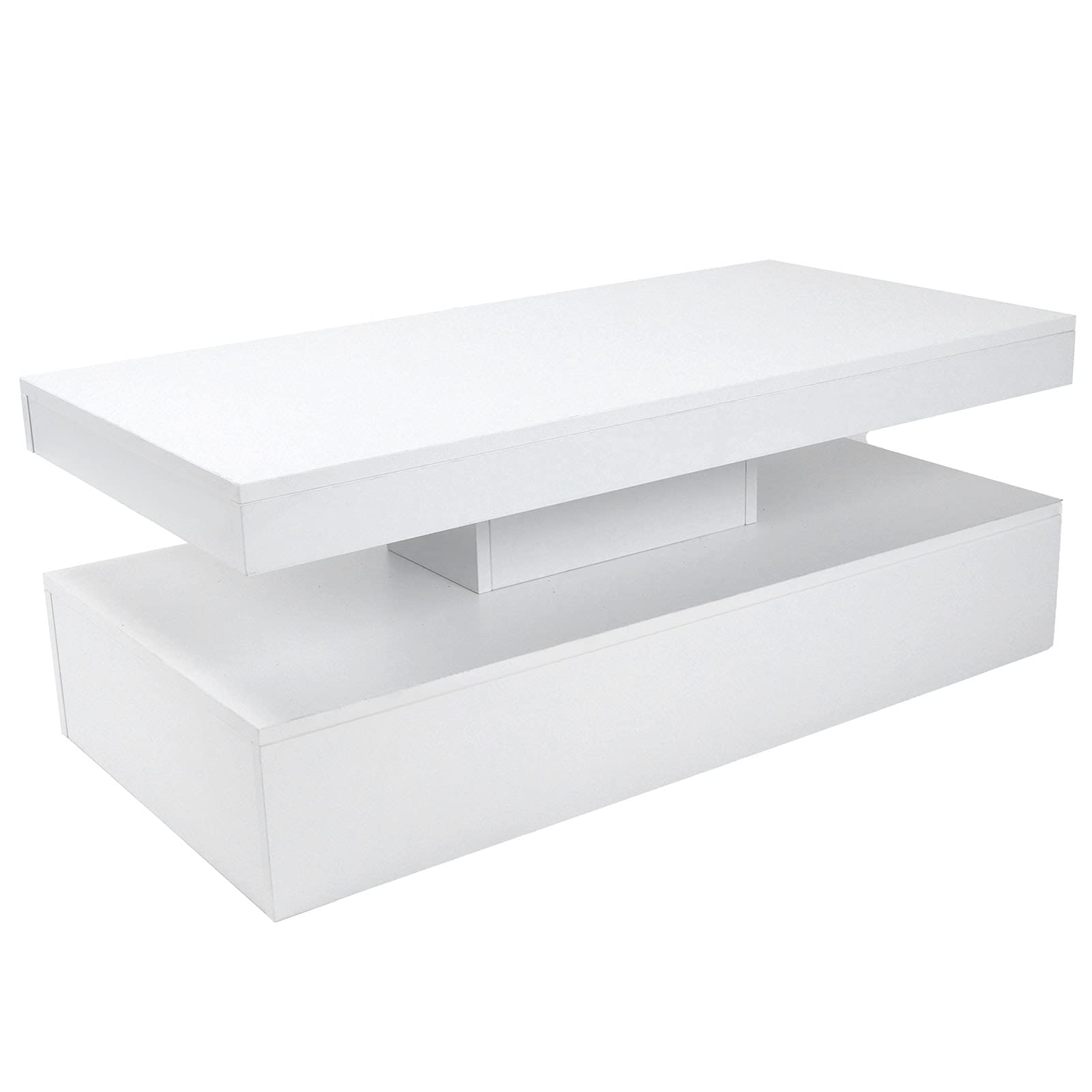Table de canapé LED blanche pour des soirées cinéma réussies