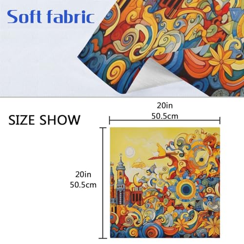 Servilletas de tela cuadradas 50.5x50.5 cm pack de 4 miniatura 7