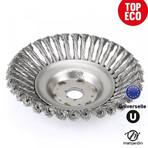 Testa con spazzola per diserbatura per decespugliatore, universale, diametro: 230 mm, alesatura 25,4 mm